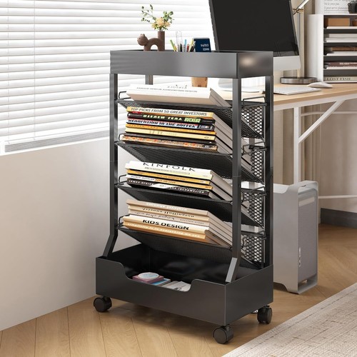 Metal book trolley - trolley,, mobile