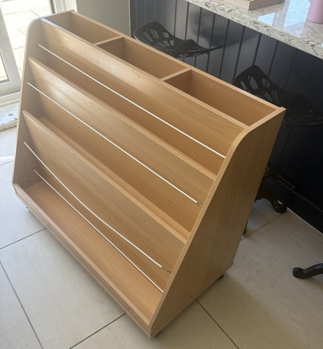 Solid school book trolley - , on
