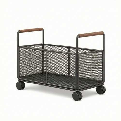 Book cart with wheels mobile - with,