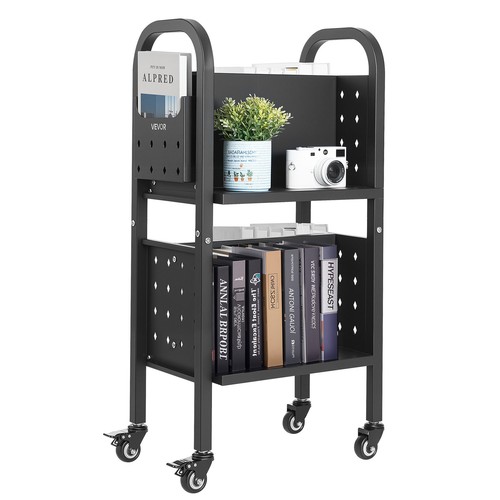Vevor tier rolling book cart - 2-tier,
