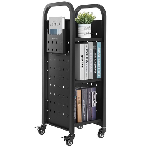 Vevor tier rolling book cart - 3-tier,