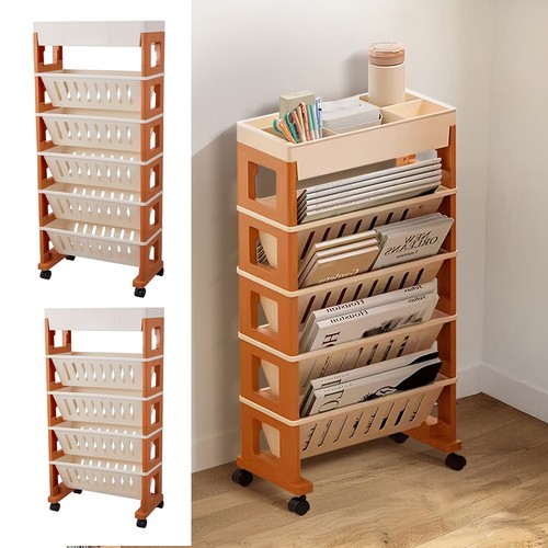 Tier mobile bookshelf cart - bookshelf,