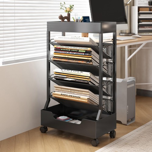 Ornestia metal book trolley - book,